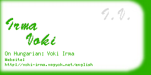 irma voki business card